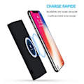 Miniatyrbillede 4 af 4: 3 i 1 Qi trådløs oplader 10000mAh Power Bank Support iPhone, iPad, iPod, Samsung, HTC, Xiaomi Svart