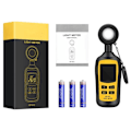 Miniatyrbillede 3 af 4: 2 stk. Luxmeter Digital Lysmåler Bærbar Lystester Temperaturmåler 200.000 Lux LCD-skærm svart och gult