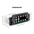 Miniatyrbillede 5 af 5: SWAREY Universal Carplay Bluetooth Bilradio med bakkamera 5 Tommer Touch Screen Mirror Link FM