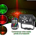 Miniatyrbillede 1 af 4: SWAREY Professional UV Disco Lights 8 Huller RGB Laser Blå Rød Grøn USB Scenelampe til fest, Halloween jul sort