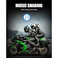 Miniatyrbild 2 av 4: Bluetooth motorcykel walkie talkie, 6-personers motorcykel intercom bluetooth headset headsetutrustning - intercom avstånd 9600 meter Svart