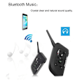 Miniatyrbild 3 av 4: Excelvan V6 Bluetooth Motorcykel Intercom Set med 2 Intercom-högtalare Walkie Talkie Wireless Communication Headset 6 Riders Black