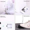 Miniatyrbild 3 av 4: Elektrisk symaskin, mini bärbar symaskin, multifunktions symaskin med 12 trådsömmar