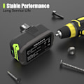 Miniatyrbillede 3 af 4: 2 STK batteri 6.0Ah kompatibel Ryobi one 18V Lithium-ion P108 grön