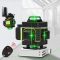 Miniatyrbillede 1 af 4: TEMPSA 16 Lines Green Automatisk 360 graders laserniveau med fjernbetjening og vægbeslag Grå