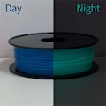 Miniatyrbillede 1 af 4: PLA Filament 1,75 mm 3d Printer Glow in the Dark Blue Phosphorescence filament, 2,2 LBS 1 kg spole, fluorescerende filament