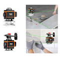 Miniatyrbillede 4 af 4: Laser Niveau 4D - HILDA - 16 Linjer - 360° - Grøn Lys Grön