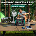 Miniatyrbild 3 av 4: SWAREY S1000 Portable Solar Generator 1000W (1500W Peak) 220V High Power Generator Generator grön