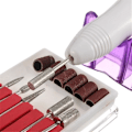 Miniatyrbillede 4 af 4: Professionelt elektrisk neglebor, manicure pedicure sæt med 6 slibespidser - 20.000 omdrejninger - hvid
