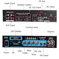 Miniatyrbillede 2 af 4: Stereomodtager 1200-2000W Bluetooth Phono Input Auto 2 HDMI-kalibrering