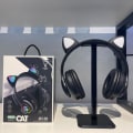 Miniatyrbillede 3 af 4: Bluetooth Headset LED Genopladeligt og foldbart trådløst gaming-headset med indbygget mikrofon Unik Gave Sort