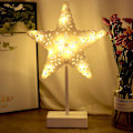 Miniatyrbillede 1 af 5: Led Stjerne Bordlampe - 29 Cm Bordlampe Til Vindue Dekoration R192