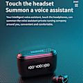 Miniatyrbillede 4 af 5: Bluetooth Headset Intelligent 5.1 Stereo Surround Sound Mini Headset Med Digital Display Opladningsrum