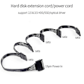 Miniatyrbilde 2 av 5: 4-pins IDE 1 til 5 SATA 15-pins Harddisk Strømforsynings Splitterkabel for DIY PC Server 18AWG 4-pins til 1