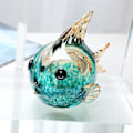 Miniatyrbilde 2 av 5: Håndblåst Fiskefigur Glassdyr Kunstglass Fiske Samling Figurer 14x11.5x15cm