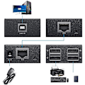 Pikkukuva 4 / 5: 120 m USB-jatke 4-portinen USB 2.0 -keskitin RJ45 Ethernet USB UTP -jatke Lähetin Vastaanotin