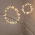 Miniatyrbilde 2 av 5: Metallisk LED-lysende krans med batteridrift - Julepynt til å henge opp