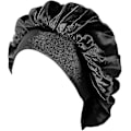 Miniatyrbilde 2 av 5: 2 stk Satin Natthår Bonnet, Silke Natthår Bonnet, Satin Natthue, Natthår Bonnet For Kvinner (svart+burgunder) Beste Gave