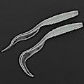 Miniatyrbilde 5 av 5: 11cm Myke Plast Kunstige Fiske Agner Grub Worm Agner Fiskeutstyr - 6 stk (Lysende)