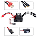 Miniatyrbilde 4 av 4: SURPASS-HOBBY M2430/M2435/M2440 Helt Svart Vanntett Børsteløs Motor M35A Vanntett ESC Motor og E