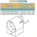 Miniatyrbillede 3 af 4: Airope-inline-100 Mm Lydløs Luftudsugning, 107 M3/h, 14 W, Inline Rør, Axial Gain, Energieffektiv, Til Bad, Toilet, Telte, Drivhuse, Køkken