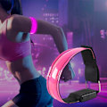 Miniatyrbilde 2 av 5: Fargerik LED-lys armbåndsstropp USB-lading Sikkerhet Utendørs Sport Rosa