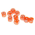 Miniatyrbillede 2 af 4: 10 Styk Plastik 6-sidede Digitale Terninger D6 Til Fest Bar Bordspil Orange