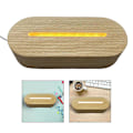 Miniatyrbillede 5 af 5: LED Natlampe Træbase Holder Display Stativ Til Krystaller Klar Hvid