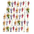 Miniatyrbillede 3 af 5: 200 stk. Malede Modeltog Siddende Personer Passagerer Figurer 1:200
