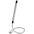 Miniatyrbillede 2 af 5: Led Usb Lys Natlampe Lys Til Laptop Tastatur Lys Svanehals Lys Computer Lys Stick Dæmpbar Berøringskontakt (sort)