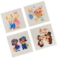 Miniatyrbillede 1 af 5: 2x Håndfarvet Vinkel Bomuld Linned Quiltstof Til Patchwork Syning DIY Håndværk