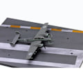 Miniatyrbillede 2 af 5: 2 stk. 1/72 Skala Jagerfly Lufthavnsbane Platform Træ Simulation Display