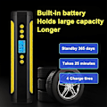 Miniatyrbillede 4 af 5: 2024 Ny Bærbar Luftkompressor Mini Inflator Elektrisk Pumpe Nød Dæk Inflator Med LCD Display LED