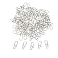 Miniatyrbilde 1 av 5: 3x100 stk Fiske Lås Snap Hook Agnskobling Svirvler Solid Ring Klips - 11mm