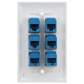 Miniatyrbilde 5 av 5: Cat 6 Ethernet Veggplate 6 Port, Ethernet Veggplate Hunn-hunn Avtakbar Kompatibel Med Cat76