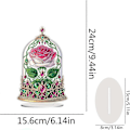 Miniatyrbillede 5 af 5: DIY Diamant Bordpynt Special Formet Krystal Diamant Kunstmaleri Bordpynt Ensidig til Hjemmekontor Dekoration Gave-Rose
