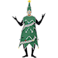 Miniatyrbilde 2 av 5: Juletrærkostyme for voksne menn og kvinner - Julekostyme, festdrakt, cosplaykostyme