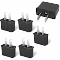 Miniatyrbild 1 av 5: 5 Konverteringspluggar, Liten US-Standard Adapterplugg, Strömadapterplugg, Används i USA, Kanada, Japan och andra länder samt Taiwan