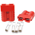 Miniatyrbilde 1 av 5: 2 stk Hurtigkoblingsplugg 175A 600V Batteri Hurtigkobling Strømplugg Vindeskobling Rød for Maksimalt 1AWG Kabel