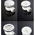 Miniatyrbilde 4 av 4: Avløpshette for dusjkar med hulldiameter 90 mm, krombelagt ABS-skall, enkel og rask montering, redusert plassbehov