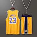 Miniatyrbilde 2 av 5: Herre Basket Jersey, 23 Lakers Jersey Skjorter, Fashion Basket Jersey, Gave Til Basket Fans, Gul l