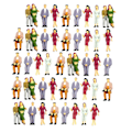 Miniatyrbillede 2 af 5: 200 stk. Malede Modeltog Siddende Personer Passagerer Figurer 1:200