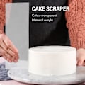 Miniatyrbilde 2 av 5: 6 stk Klare Akryl Ising Frosting Smørkrem Stor Kake Glattere Skrape Kontur Kam Kake Kant