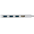 Pikkukuva 2 / 5: Type-C - 3-port USB3.0 HDMI-keskitin, tukee 4K, hopea