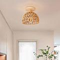 Miniatyrbilde 5 av 5: Rattan Taklampe Hengelampe Lysarmatur US Adapter E26 Pendellampe Skjerm for Soverom Bar Hotell Kjøkken Stue