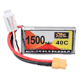 Miniatyrbilde 1 av 5: ZOP Power 7.4V 1500mAh 40C 2S LiPo Batteri XT60 Plugg for RC Drone