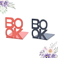 Miniatyrbillede 2 af 3: 4 stk. Kreative Bogbogmærker Bogstøtter Elegant Bogstativ Simpel Metal Bogreol Bogopbevaringsstativ (Sort og Rød 2 stk. For Hver)