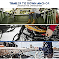 Miniatyrbillede 5 af 5: 4 stk. Spændebånd, D-Montering Spændebånd Trailer, Heavy Duty Rustfrit Stål Spændebåndskrog, Til Lastbiler Trailere Lastbiltov Opbevaring Sort