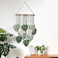 Miniatyrbild 3 av 5: Blad Macrame Väggbonad Boho Rum Heminredning Vävd Estetisk Väggtapet Hem Rum Bröllop Deko