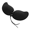 Pikkukuva 2 / 5: Silikoni-liimapuikko Push Up Strapless Näkymätön Selästä Avoin Rintaliivi C Musta